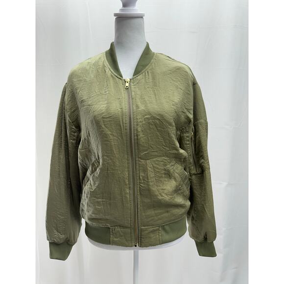 Love Tree Army Green Bomber Jacket S - Picture 1 of 5